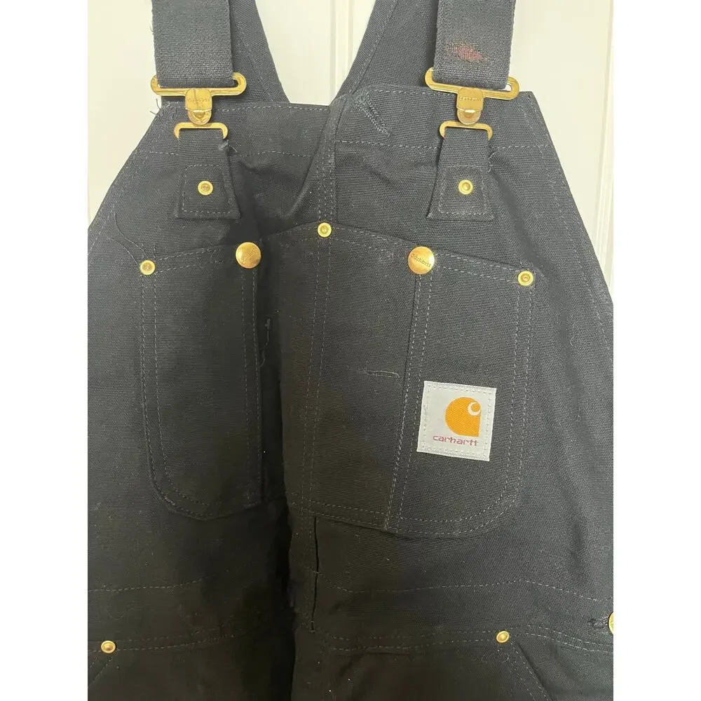 Carhartt | Firm Duck Insulated Bib Overalls Black 38 x 30